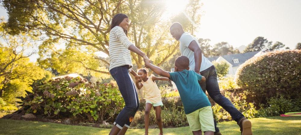 Family in Yard